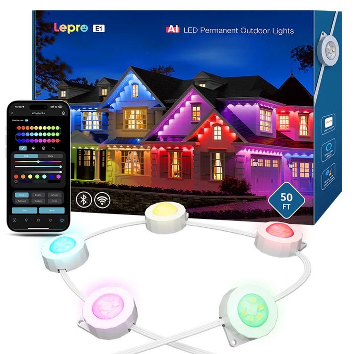 E1 AI-Powered Permanent Outdoor Lights