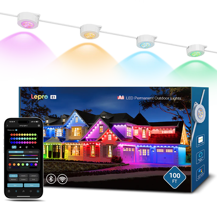 E1 AI-Powered Permanent Outdoor Lights